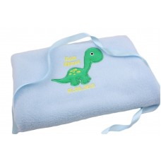 Baby Boy Personalised Embroidered Blanket Cute Dinosaur Design New Baby Gift
